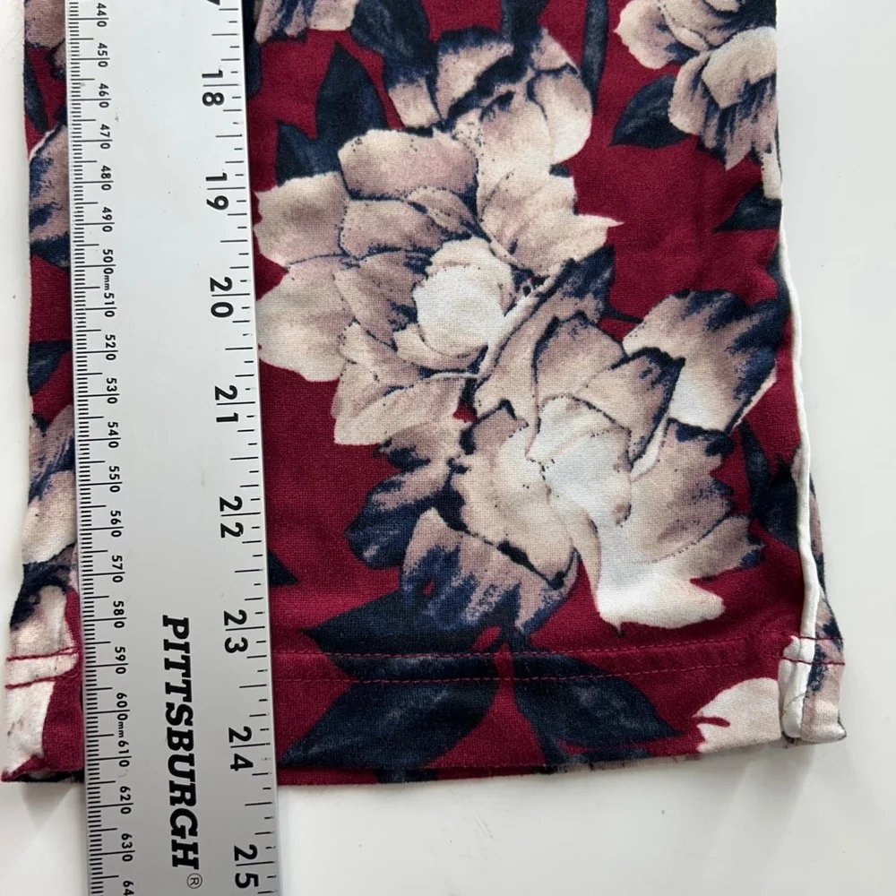 BCBGMAXAZRIA Pajama Set 2 Piece Womens M Red Floral - Picture 12 of 16